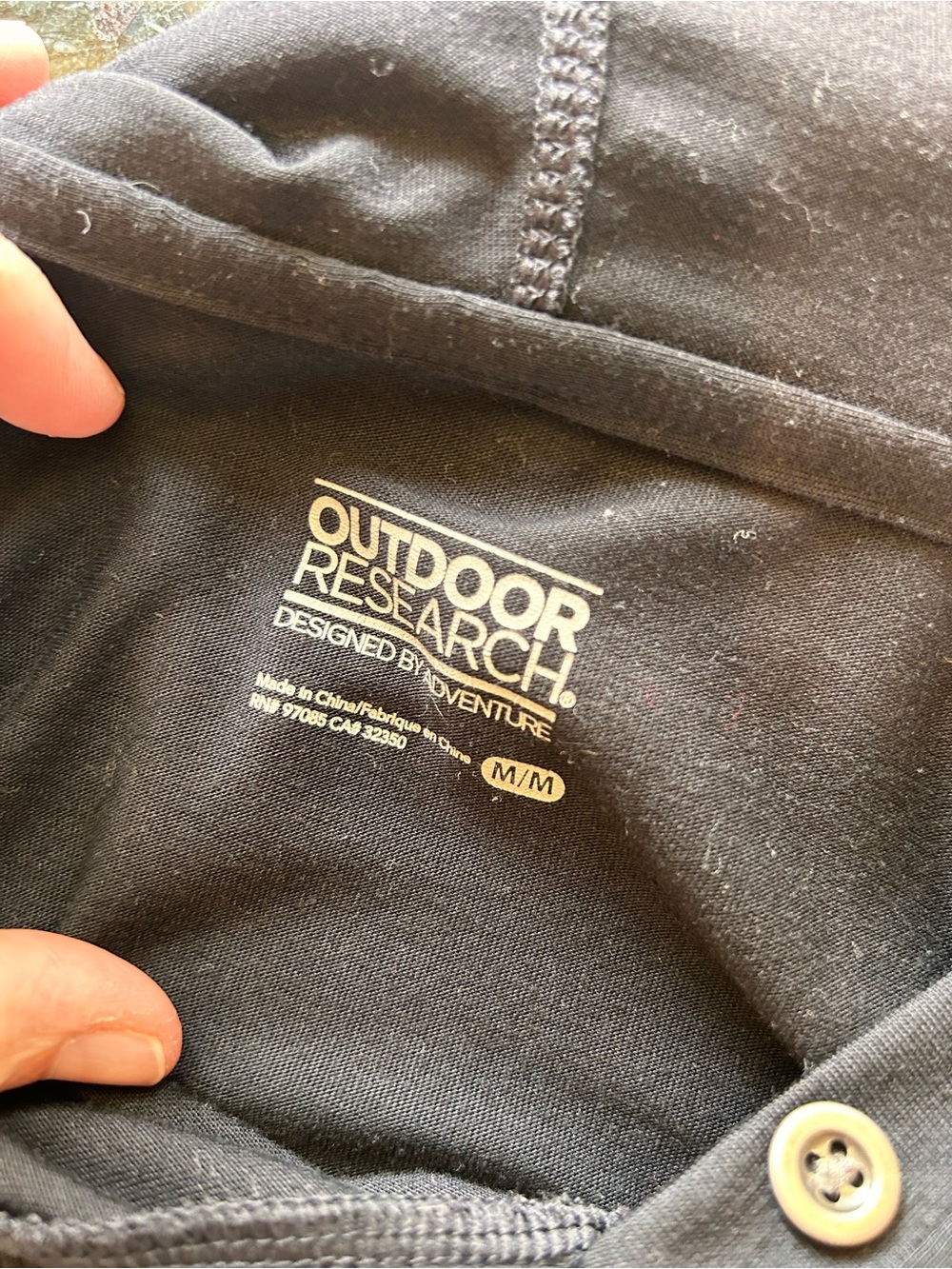 Outdoor Research Blackridge Wool Blend Lightweight Hoodie. Geometric graphic. M - Picture 5 of 9